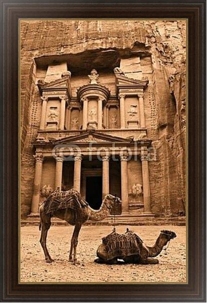 Постер Древний город Петра, Иордания с типом исполнения На холсте в раме в багетной раме 1.023.151