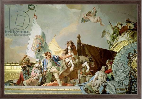 Постер The Glory of Spain I, from the Ceiling of the Throne Room, 1764 с типом исполнения На холсте в раме в багетной раме 221-02