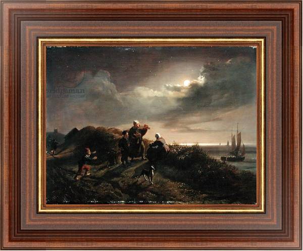 Постер On the Coast near Scheveningen, 1842 с типом исполнения На холсте в раме в багетной раме 35-M719P-83