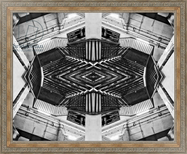 Постер Escher Stairwell, 2015 с типом исполнения На холсте в раме в багетной раме 484.M48.310