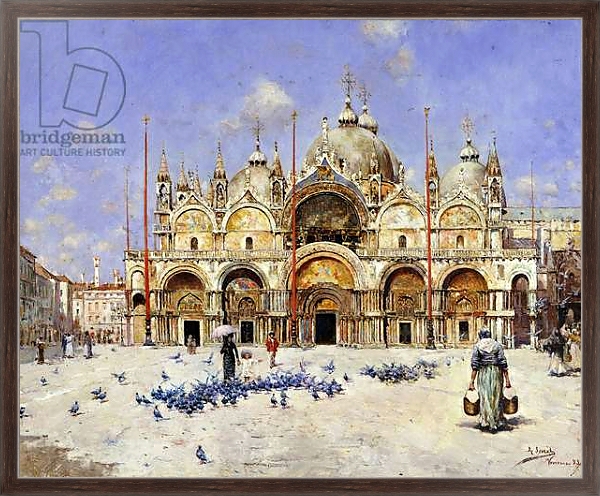 Постер San Marco, Venice, 1883 с типом исполнения На холсте в раме в багетной раме 221-02