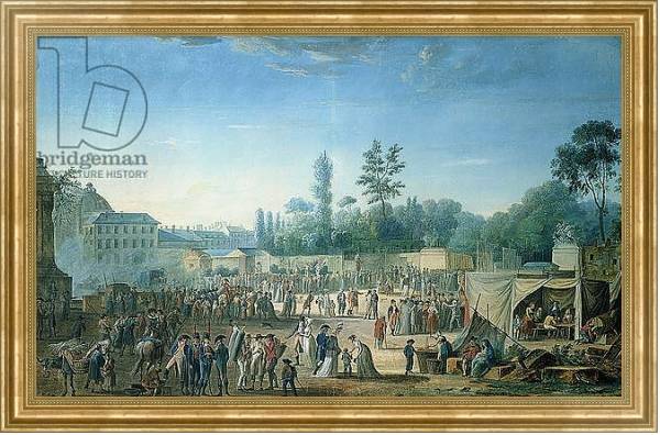Постер View of the Tuileries from the Place de la Revolution, 1799 с типом исполнения На холсте в раме в багетной раме NA033.1.051