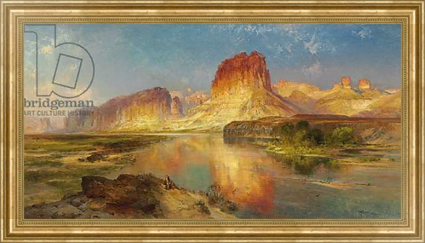 Постер Green River of Wyoming, 1878 с типом исполнения На холсте в раме в багетной раме NA033.1.051