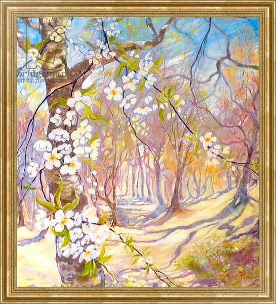 Постер big blossoms in the spring с типом исполнения На холсте в раме в багетной раме NA033.1.051