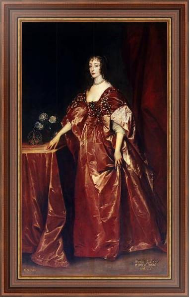 Постер Портрет королевы Генриетты-Марии с типом исполнения На холсте в раме в багетной раме 35-M719P-83