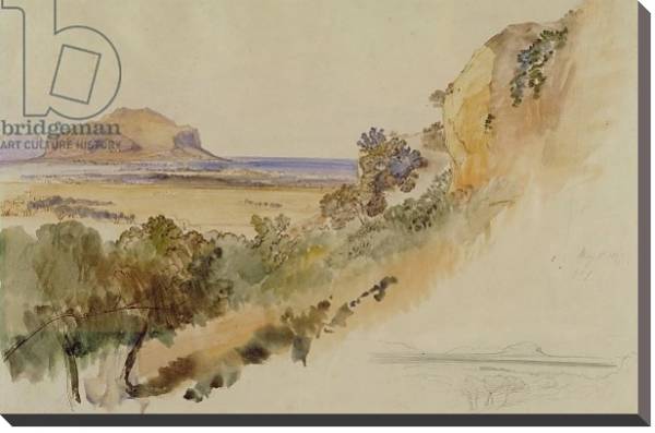 Постер View near Palermo, 1847 с типом исполнения На холсте без рамы