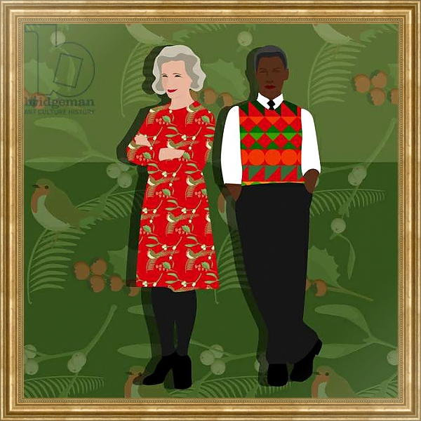 Постер Christmas Vibes с типом исполнения На холсте в раме в багетной раме NA033.1.051
