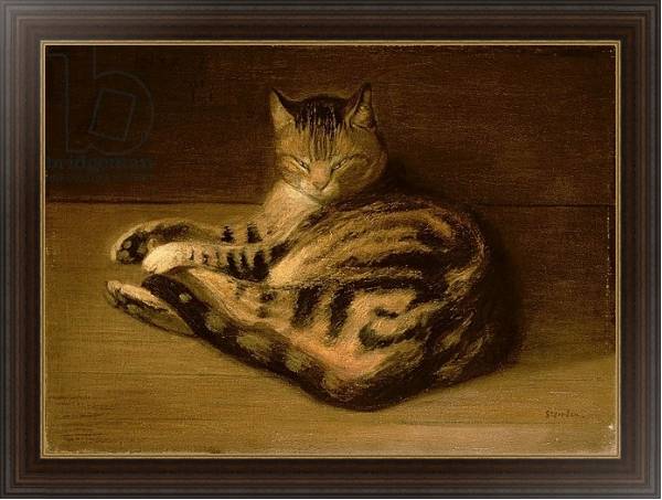Постер Recumbent Cat, 1898 с типом исполнения На холсте в раме в багетной раме 1.023.151