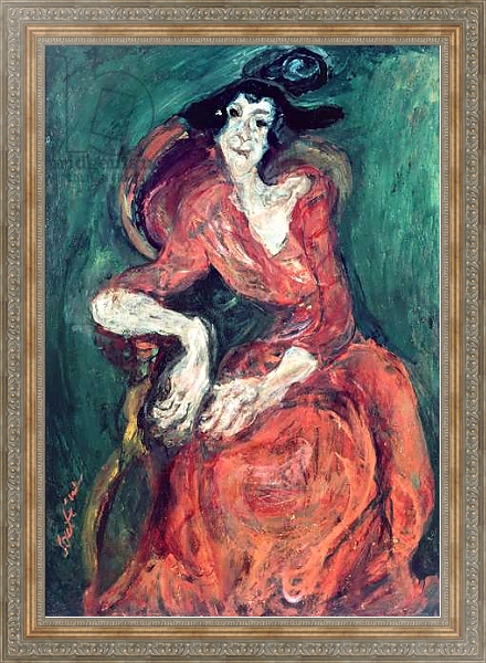 Постер Woman in Red, 1922 с типом исполнения На холсте в раме в багетной раме 484.M48.310