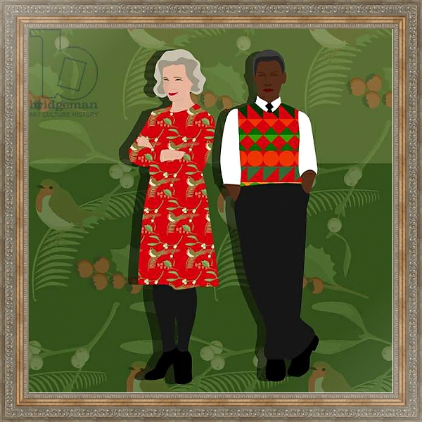 Постер Christmas Vibes с типом исполнения На холсте в раме в багетной раме 484.M48.310