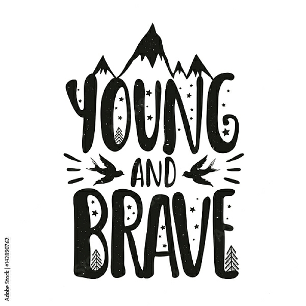 Постер Young and Brave с типом исполнения На холсте без рамы
