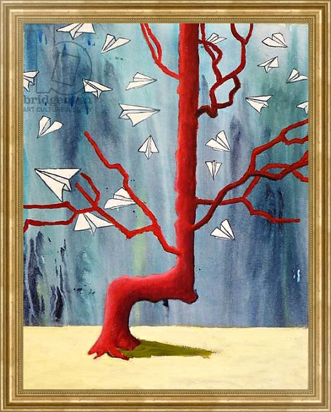 Постер Indian marker tree, 2016, с типом исполнения На холсте в раме в багетной раме NA033.1.051