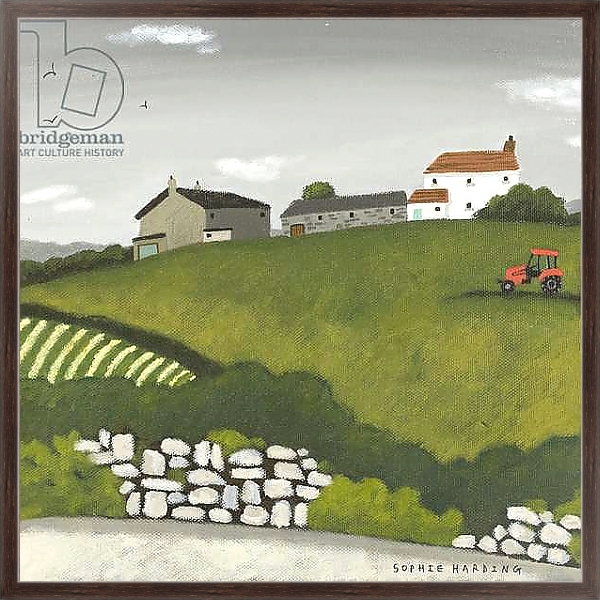 Постер Red Tractor 1 с типом исполнения На холсте в раме в багетной раме 221-02