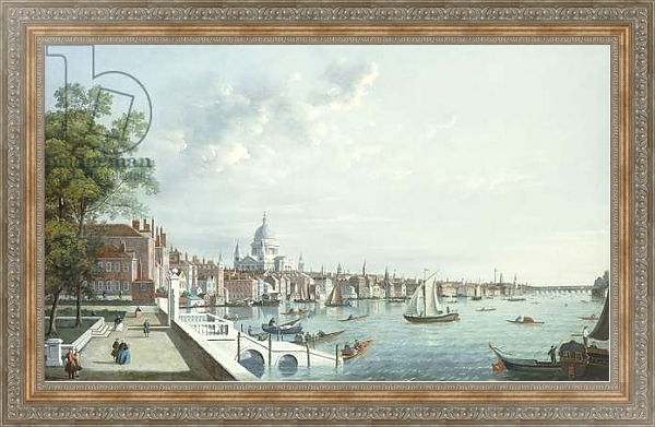 Постер The Thames from Somerset House, Looking Downstream с типом исполнения На холсте в раме в багетной раме 484.M48.310
