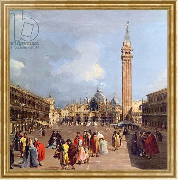 Постер Piazza San Marco, Venice, c.1760 с типом исполнения На холсте в раме в багетной раме NA033.1.051