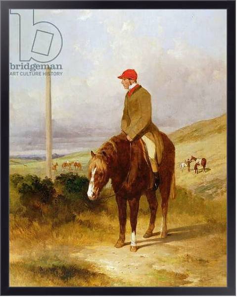 Постер Nat Flatman on his Pony Before the Start of the 1844 Chesterfield Stakes, 1844 с типом исполнения На холсте в раме в багетной раме 221-01