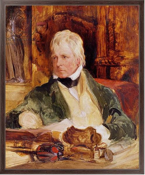 Постер Portrait of Sir Walter Scott, c.1824 с типом исполнения На холсте в раме в багетной раме 221-02