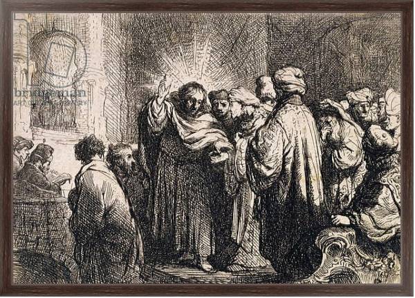 Постер Christ with the Elders, from Michael Faraday's scrapbook с типом исполнения На холсте в раме в багетной раме 221-02