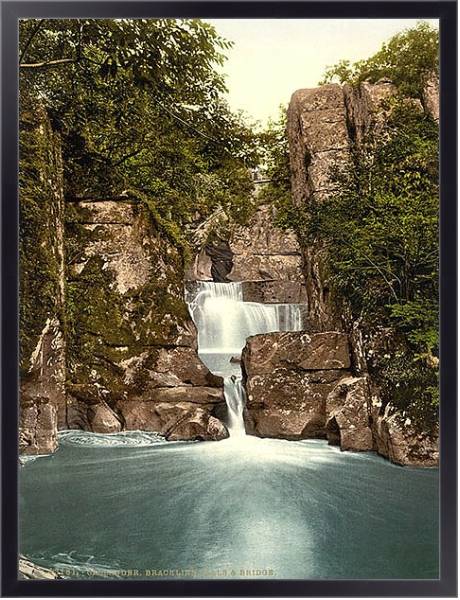 Постер Шотландия. Калландер, водопад Bracklinn с типом исполнения На холсте в раме в багетной раме 221-01