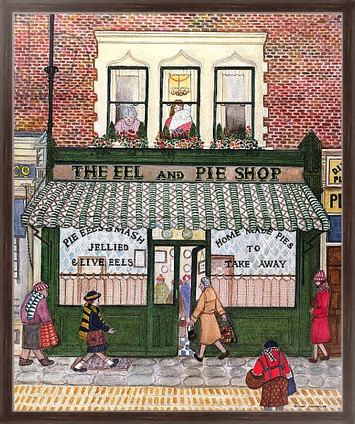 Постер The Eel and Pie Shop с типом исполнения На холсте в раме в багетной раме 221-02