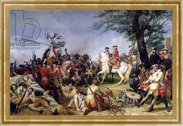 Постер The Battle of Fontenoy, 11th May 1745, 1828 с типом исполнения На холсте в раме в багетной раме NA033.1.051
