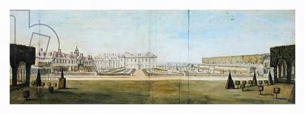 Постер A View of the Garden and House at Upper Winchendon, Buckinghamshire с типом исполнения На холсте в раме в багетной раме 221-03