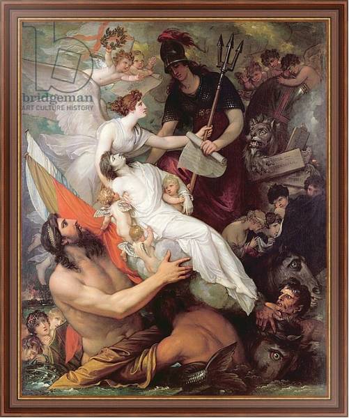 Постер The Immortality of Nelson, 1807 с типом исполнения На холсте в раме в багетной раме 35-M719P-83