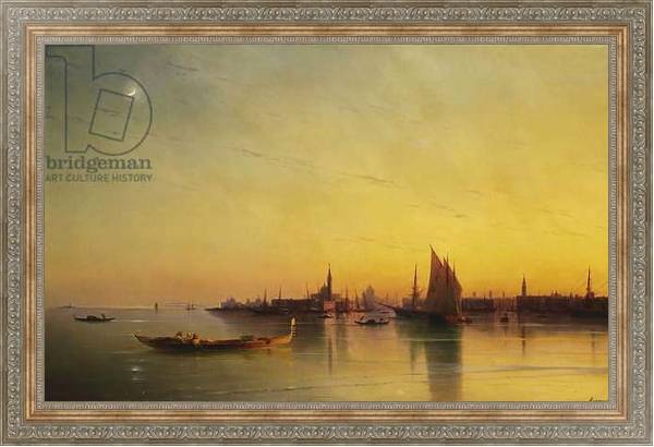 Постер Venice from the Lagoon at Sunset, 1873 с типом исполнения На холсте в раме в багетной раме 484.M48.310