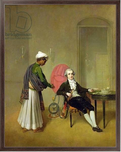Постер A Gentleman, possibly William Hickey, and his Indian Servant, c.1785 с типом исполнения На холсте в раме в багетной раме 221-02