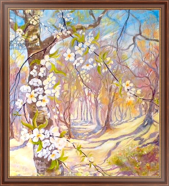 Постер big blossoms in the spring с типом исполнения На холсте в раме в багетной раме 35-M719P-83