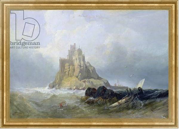 Постер St. Michael's Mount, Cornwall с типом исполнения На холсте в раме в багетной раме NA033.1.051