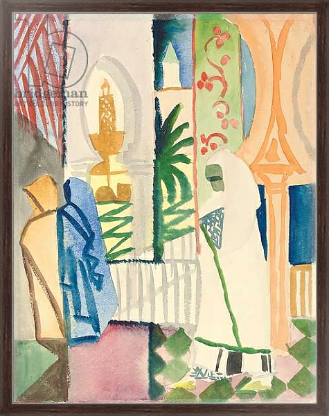Постер In the Temple Hall; In der Tempelhalle, 1914 с типом исполнения На холсте в раме в багетной раме 221-02