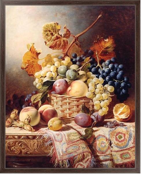 Постер Натюрморт с фруктами с типом исполнения На холсте в раме в багетной раме 221-02