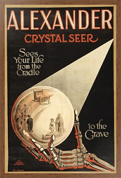 Постер Alexander, crystal seer sees our life from the cradle to the grave. с типом исполнения На холсте в раме в багетной раме 1727.4310