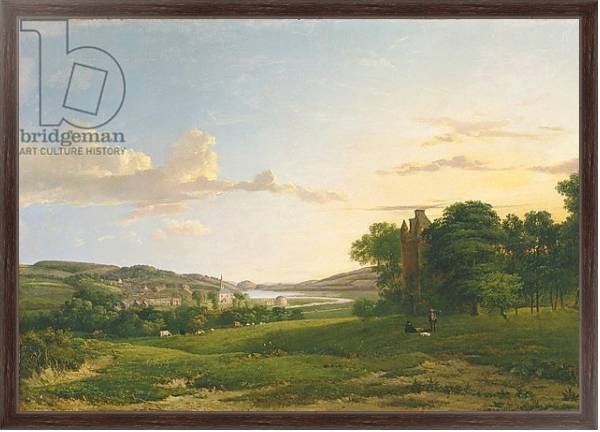 Постер A View of Cessford and the Village of Caverton, Roxboroughshire in the Distance, 1813 с типом исполнения На холсте в раме в багетной раме 221-02