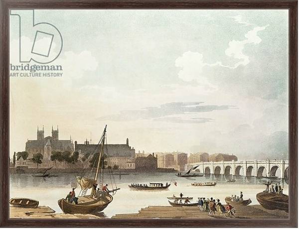 Постер View of Westminster and the Bridge с типом исполнения На холсте в раме в багетной раме 221-02