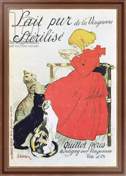 Постер Poster advertising 'Pure Sterilised Milk from La Vingeanne' с типом исполнения На холсте в раме в багетной раме 35-M719P-83