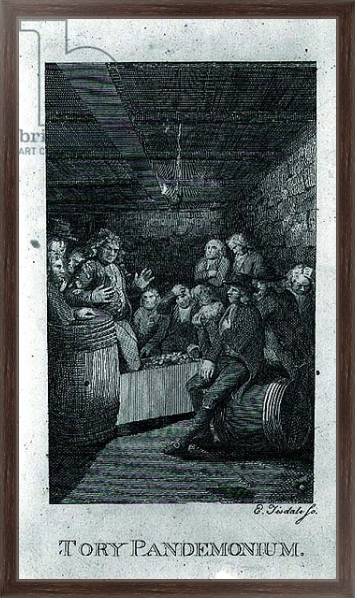 Постер Tory Pandemonium, from John Trumbull's 'M'Fingal', engraved by Elkanah Tisdale 1795 с типом исполнения На холсте в раме в багетной раме 221-02