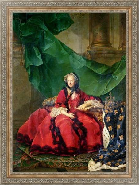 Постер Portrait of Maria Leszczynska in Daily Dress с типом исполнения На холсте в раме в багетной раме 484.M48.310