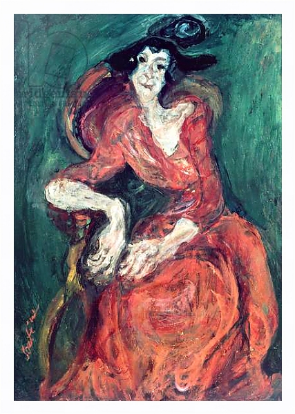 Постер Woman in Red, 1922 с типом исполнения На холсте в раме в багетной раме 221-03