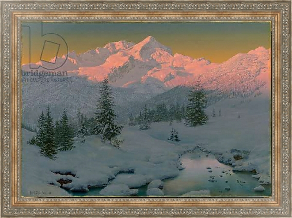 Постер At the Foot of the Garmisch Mountains, Bavaria, 1922 с типом исполнения На холсте в раме в багетной раме 484.M48.310