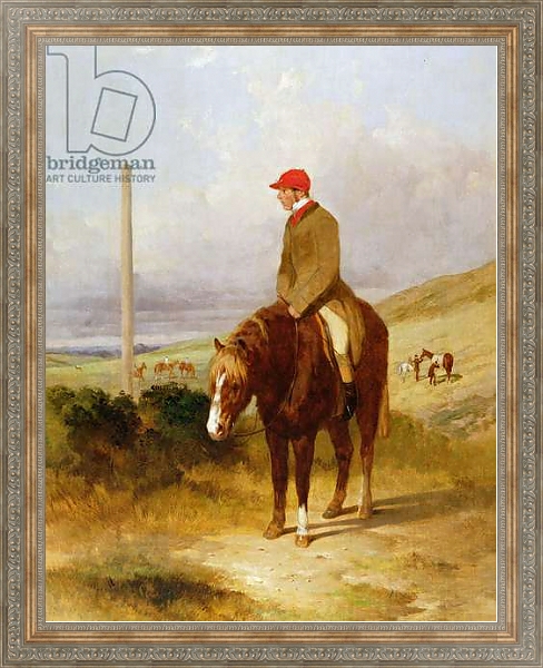 Постер Nat Flatman on his Pony Before the Start of the 1844 Chesterfield Stakes, 1844 с типом исполнения На холсте в раме в багетной раме 484.M48.310