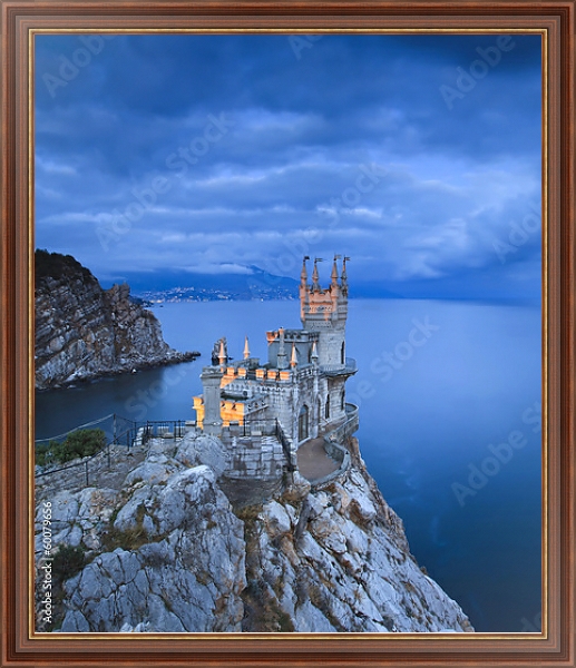 Постер Крым, замок Ласточкино гнездо  1 с типом исполнения На холсте в раме в багетной раме 35-M719P-83