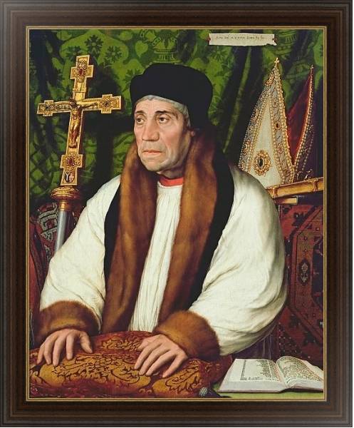 Постер Portrait of William Warham Archbishop of Canterbury, 1527 с типом исполнения На холсте в раме в багетной раме 1.023.151