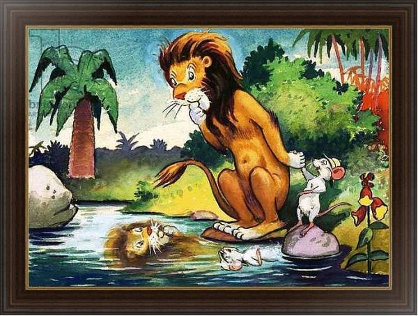 Постер Leo the Friendly Lion 17 с типом исполнения На холсте в раме в багетной раме 1.023.151