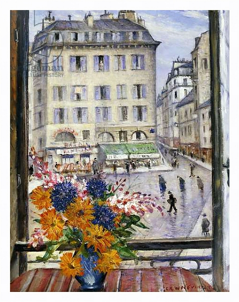 Постер Autumn Bouquet; View from a Paris Window, с типом исполнения На холсте в раме в багетной раме 221-03