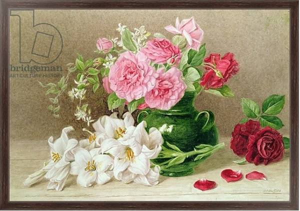 Постер Roses and Lilies с типом исполнения На холсте в раме в багетной раме 221-02