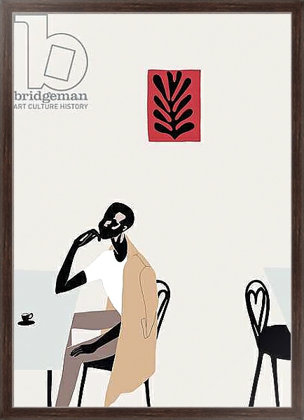 Постер Cafe Scene with Matisse, 2016 с типом исполнения На холсте в раме в багетной раме 221-02