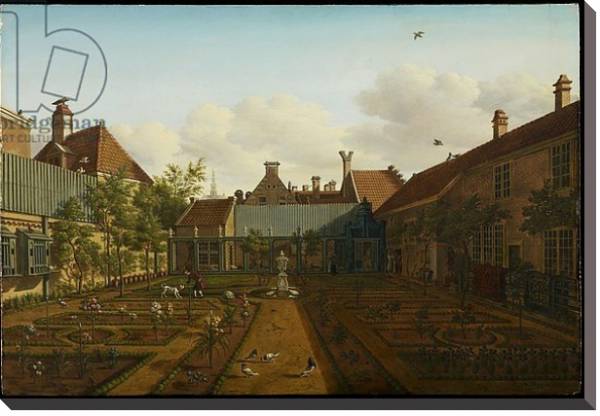 Постер View of a town house garden in The Hague, 1775 с типом исполнения На холсте без рамы