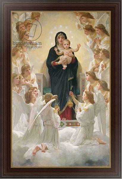 Постер The Virgin with Angels, 1900 с типом исполнения На холсте в раме в багетной раме 1.023.151